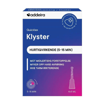Addeira Quicklax klyster, 4 x 5 ml