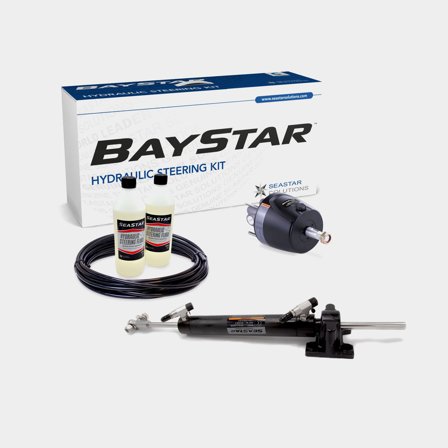 Hydraulische besturingspakket BayStar, voor binnenboordmotoren tot 115 pk + stuurpomp + hydraulische slang + olie + cilinder HC4460-3
