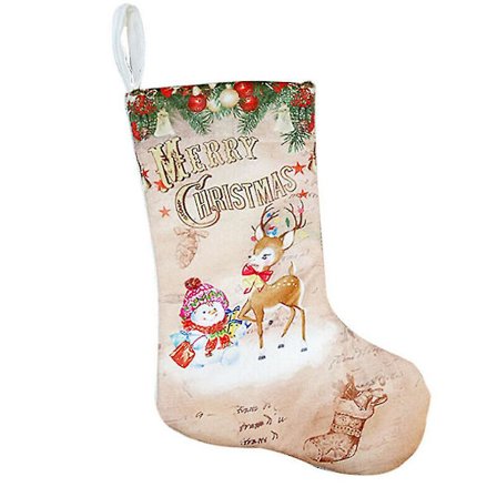 Merry Christmas Stocking Santa Godis Presentpåse Hängande dekor