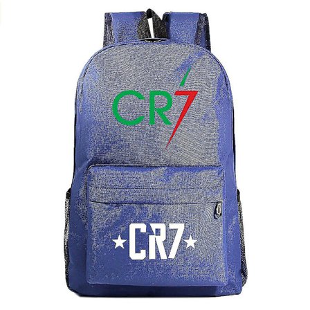 Cr7 Rygsække til drenge og piger - Tegneserie Børne Skoletasker med Cristiano Ronaldo Tema - Rygsæk Rejse Skuldertaske - Stor Kapacitet