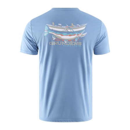 Grundéns Drift Boat SS Tech Tee Captain's Blue - L