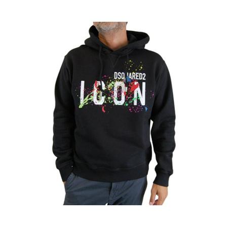 Dsquared2, Hoodies Czarny, Mężczyzna, Rozmiar: M