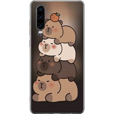 Yhteensopiva Puhelinkuori Huawei Huawei P30 Capybara Kawaii Söpö Eläinhahmo