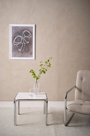 Jotex - Beistelltisch 45 x 45 Cm Weiß/Chrom - DAYTON - Kaufe Beistell- und Ablagetische bei Jotex