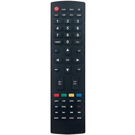 Erstatningsfjernbetjening anvendelig til ISTAR TV Box A9000 A8500 A8000 A1600 A65000 A9700 Zeed222 Zeed333 Zeed444