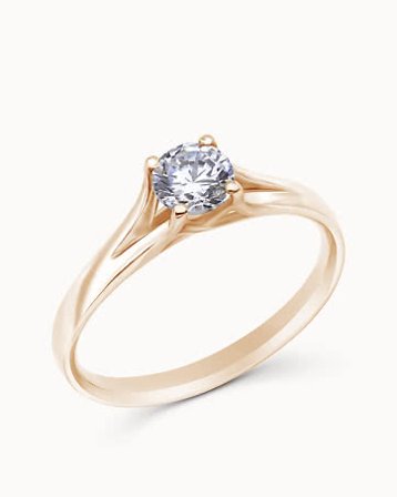 Solitaire Ring Chloé 18K Rose Gold Natural Diamond 0.50 carat - Engagement Rings & Wedding Rings from Vanbruun