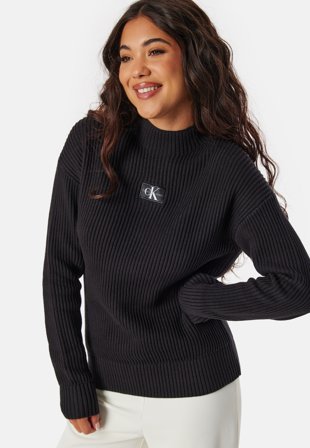 Calvin Klein Jeans Woven Label Loose Sweater BEH Ck Black Klær