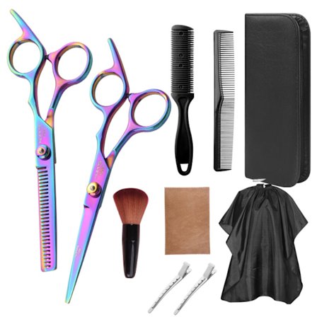 Hår saks sæt af 11 rustfrit stål frisør sæt frisør saks