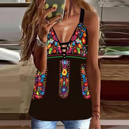 Dam Ärmlös Cami S V-hals Camisole