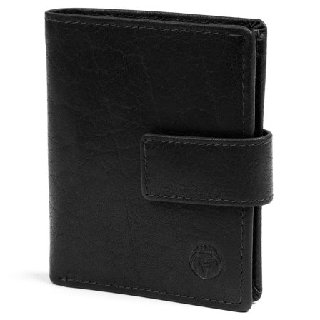 Montreal Compact Black RFID Leather Wallet for Men - Wallets