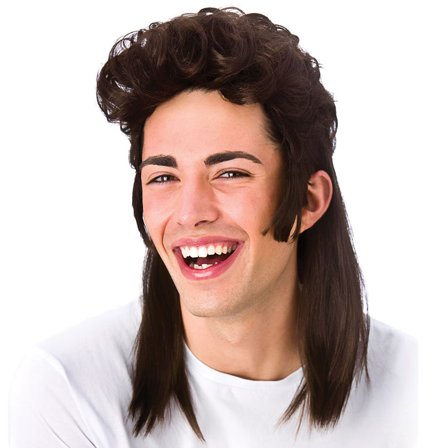 80'er Svenskerhår Paryk Brun