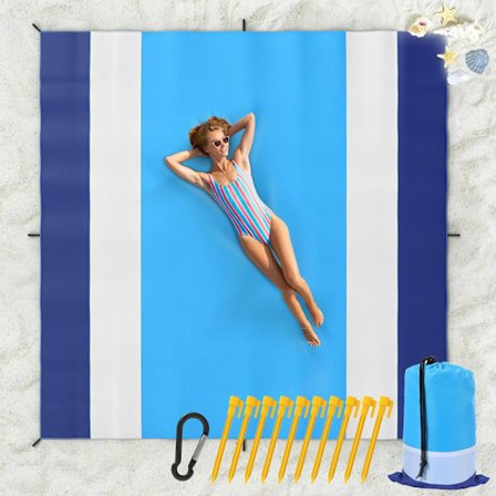 Sandtæt strandtæppe, rejsehåndklæde til voksne, hurtigtørrende picnictæppe til camping og vandreture