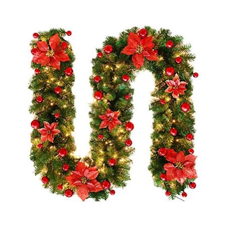 Konstgjord Tall Rattan Blomma Mini Fruktbollar LED Slinga Fairy Lights Trädgårdsdekoration