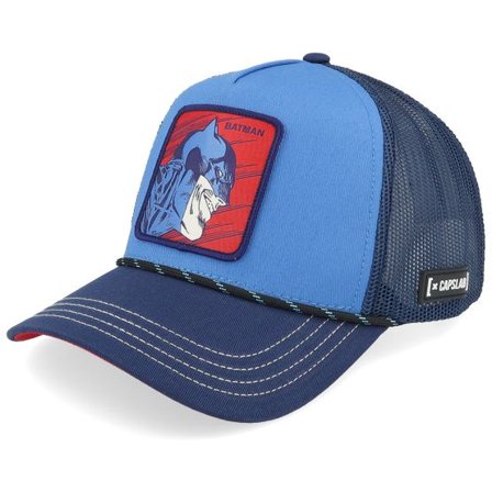Capslab - Blå trucker Keps - Dc Comics Batman Blue A-Frame Trucker @ Hatstore