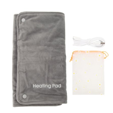 Elektrisk varmepute Grafen Bomull USB Vaskbar Bærbar Elektrisk Oppvarmet Varmepute for Menstruasjonssmerter Ryggsmerter i Nakke og Skulder