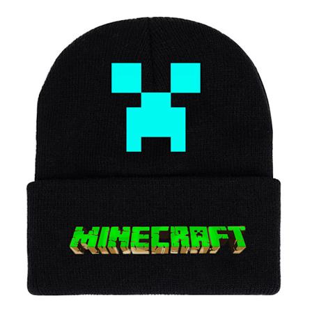 Minecraft stickad mössa för pojkar julklapp