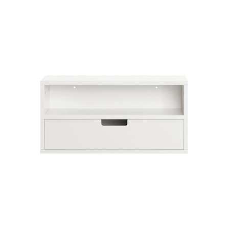 SoBuy Sengehylde med klemme med 1 skuffe i hvid 45x25x22cm, funktionel NKD03-W