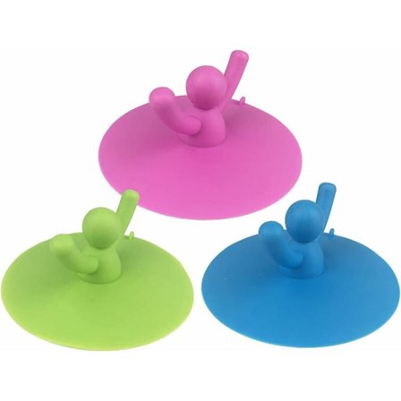 3-pakning Universal Silikon Avløpsstopper for Vask, Dusj, Badekar, Kjøkken og Bad