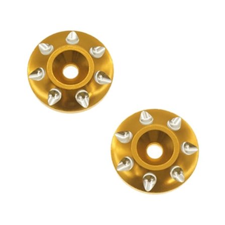 M3 metallskruvbrickor för 1/8 1/10 skala terränglastbilar fjärrkontrollbilar, gul