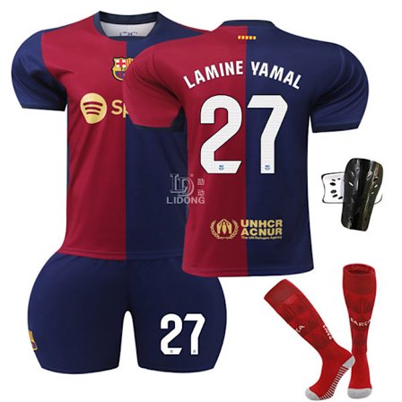 24-25 Barcelona No.27 Lamine Yamal Hemma Barn Vuxen Fotbollströjor
