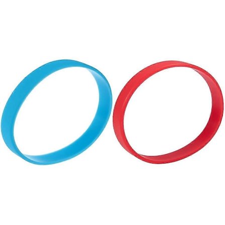 2 kpl Muodikkaat Silikonikuminauhat Rannekkeet Rannekkeet Rannekorut - Taivaansininen & Punainen