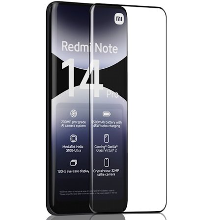 1-Pack Xiaomi Redmi Note 14 Pro Skærmbeskyttelse - Hærdet Glas 9H - Super kvalitet 3D