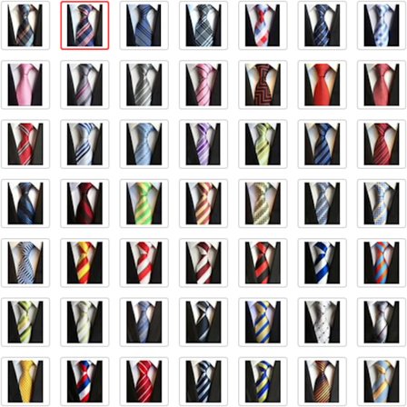 Slips polyester många olika färger och mönster