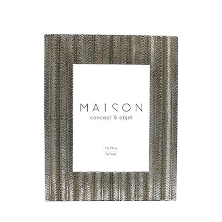 Fiskebens fotoramme, 19x23cm, sølv polyresin