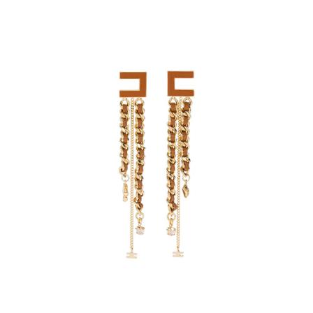 Elisabetta Franchi Earrings Gul, Dame Øreringe, Størrelse: ONE Size
