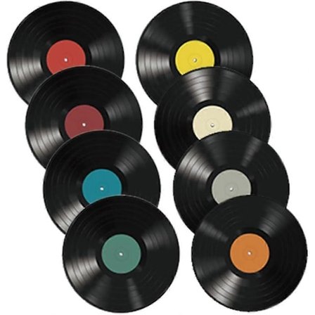 8 stk Blanke Vinylplader Falske Dekorative Vintage Plader Væghængt Kunst Æstetiske Billeder til Vægdækning --WHBYV