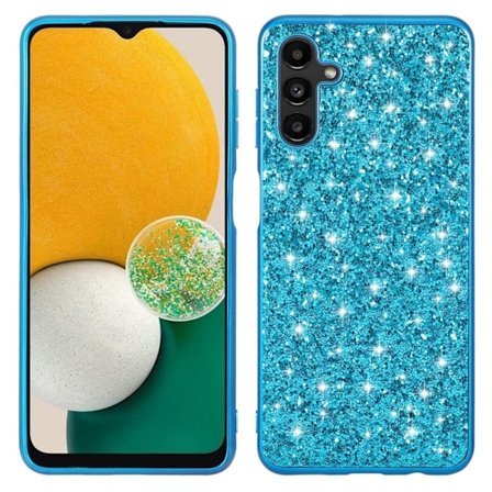 Glitter Samsung Galaxy A34 5G Etui - Blå
