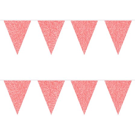 Rød Glitter Vimpelgirlander