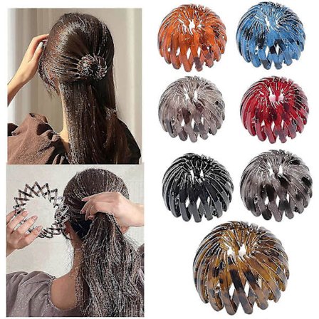 7-pakning Fuglereirformede Hårklemmer Hårklo, Hestehalehårnål Krøllende Mote Dame Fugleutvidende Krystallhalehår, Spiralhårstrikker_Spesielle gaver