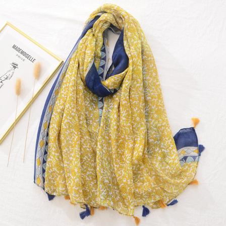 Skjerfsjal for kvinner 2022 Vårsommer Tynt Rosa Casual Yellow 180*80cm