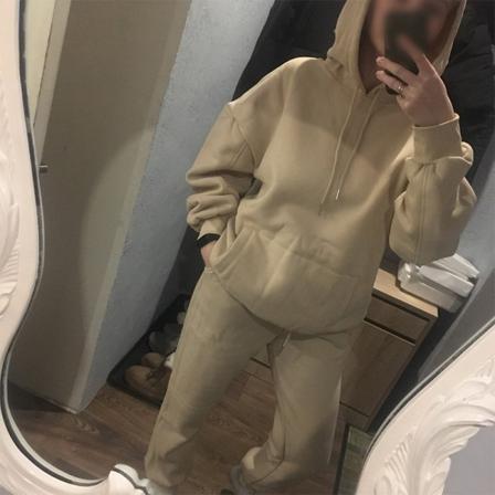 Dam Luvtröja Och Sweatpants Luvtröjor Sweatsuit Dragsko