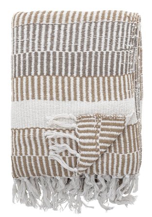 Bloomingville Isnel Pledd Natur Bomull 130x160