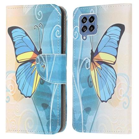 Wonderland Samsung Galaxy M53 5G flip etui - Sommerfugl Blue