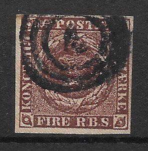 Danmark 1853 - AFA IIa - Stemplet