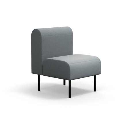 Modulsofa VARIETY, 1-Sitzer, Stoff Pod CS, silbergrau