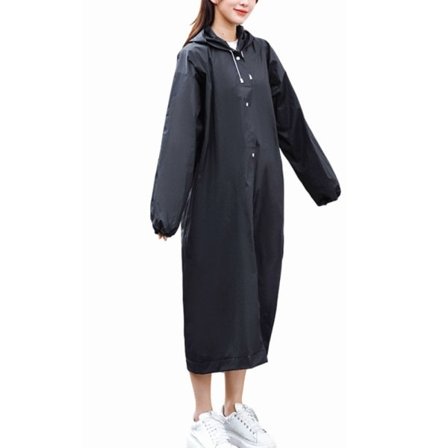 Regnrock (2-pack) - EVA regnponcho för dam och herr, Svart