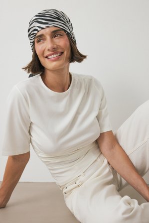 NA-KD T-shirt drapé - - Crème - XS