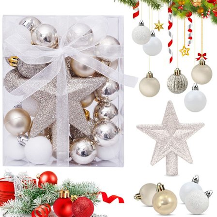 30 stycken julgranskulor, 3CM julgranskulor i plast