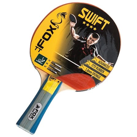 Fox TT Swift 4 Star Bordtennisracket En Storlek Röd/Grå/Blå