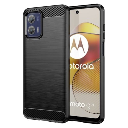Motorola Moto G73 5G Carbon Textured Case - Black