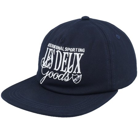 Les Deux - Blu snapback Cappellino - Chess Cap Dark Navy/Light Ivory Strapback @ Hatstore