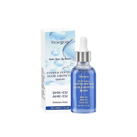 Hoegoa 10% GHK-CU 5% AHK-CU Kopparpeptidserum Kraftfull Hårväxtbehandling, Minskar Tunnhet & Förtjockar Håret