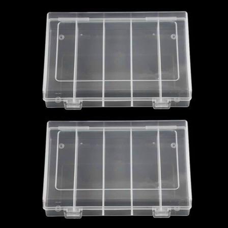 Transparent myntbeholder med 100 runde plastmyntkapsler Myntbeskyttelsesboks 2 stk
