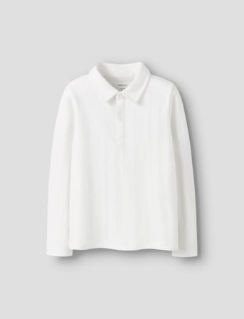 name it Nmmrobo Ls Polo Top - White - 92