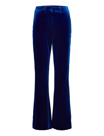 Yasvelva Hw Flared Trousers - Show Leveälahkeiset Housut Sininen YAS