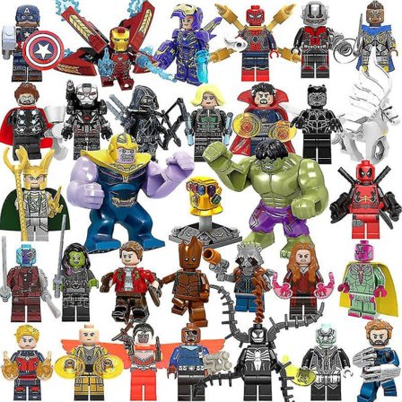 32 kpl Marvel Avengers Super Hero Comic Mini Figurer Dc Minifigur Present till Barn